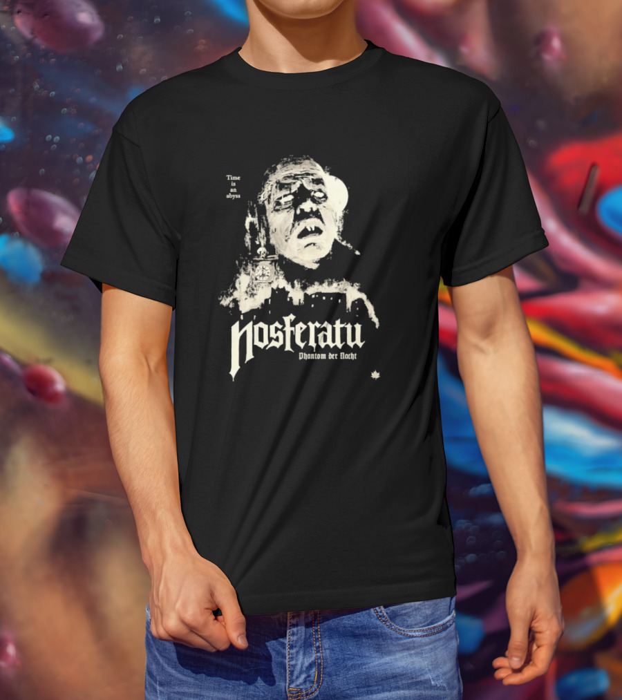 Time Is An Abyss Nosferatu Phantom Der Nacht Black And White Horror T-Shirt