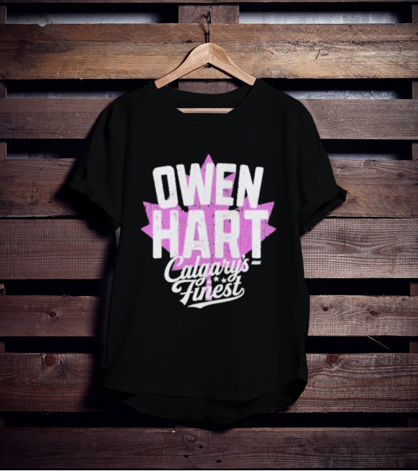 Owen Hart Calgary’s Finest Maple Leaf T-Shirt