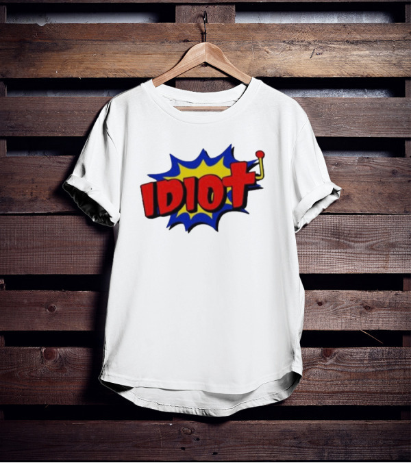 Vegasmatt Idiot Comic Pop Art Style Explosion T-Shirt