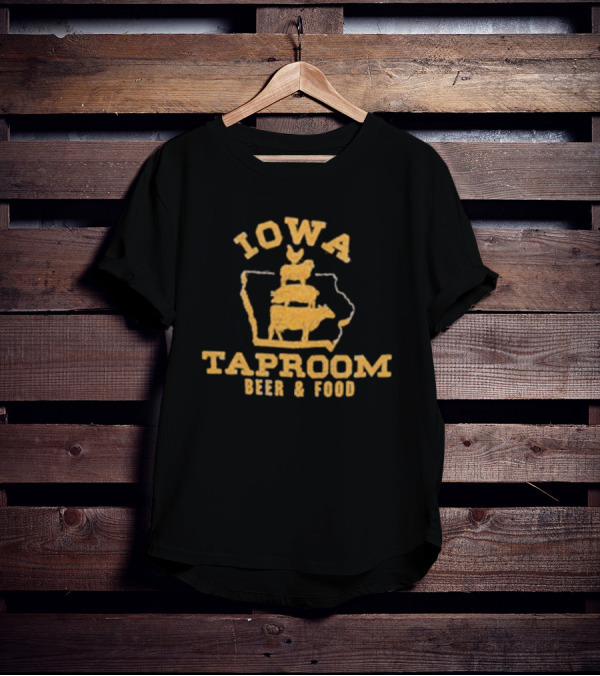 Iowa Taproom Beer And Food Farm Animals Stacked In Iowa Shape T-Shirt
