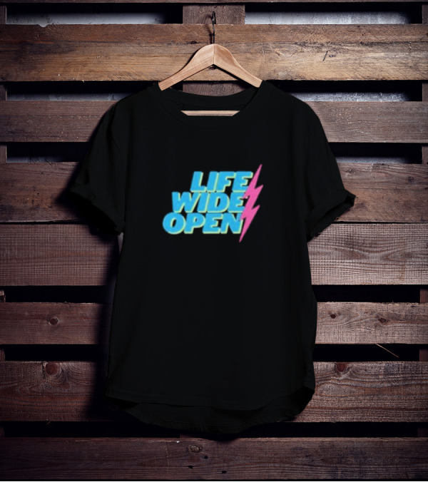 Life Wide Open Retro Lightning Bolt T-Shirt