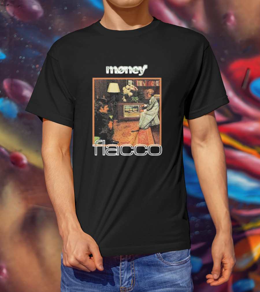 Money Flacco Television Vintage Living Room Scene T-Shirt