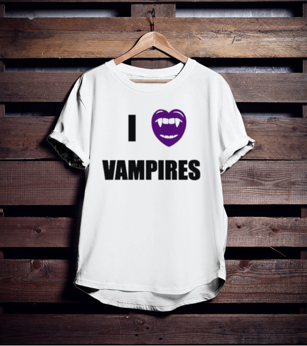 Olivia Rodrigo I Heart Purple Fanged Vampires T-Shirt