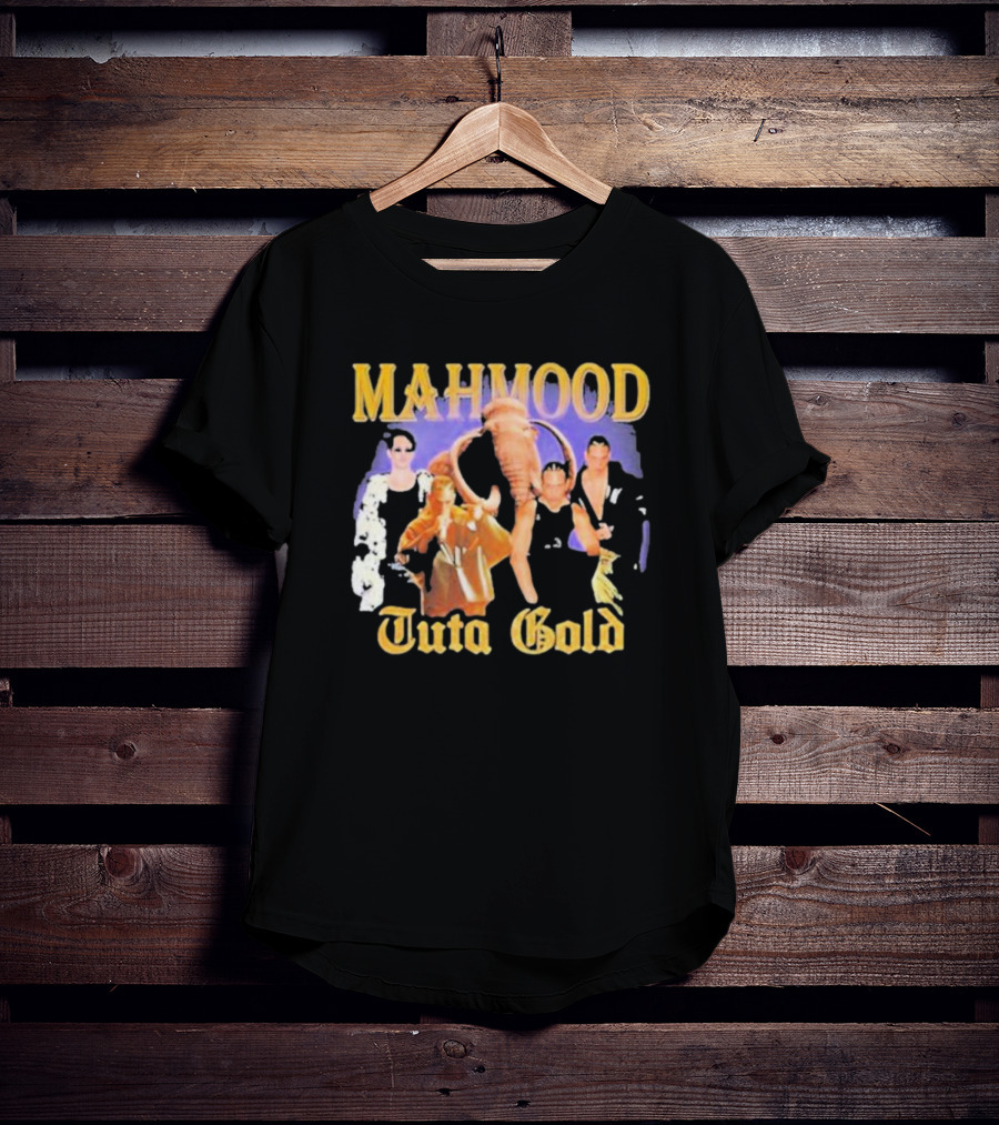 MAHMOOD Tuta Gold Elephant And Figures Collage T-Shirt