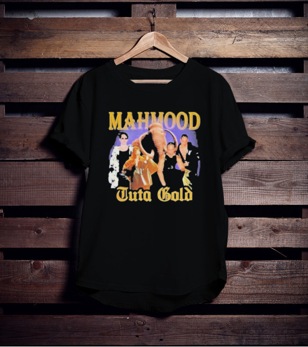 MAHMOOD Tuta Gold Elephant And Figures Collage T-Shirt