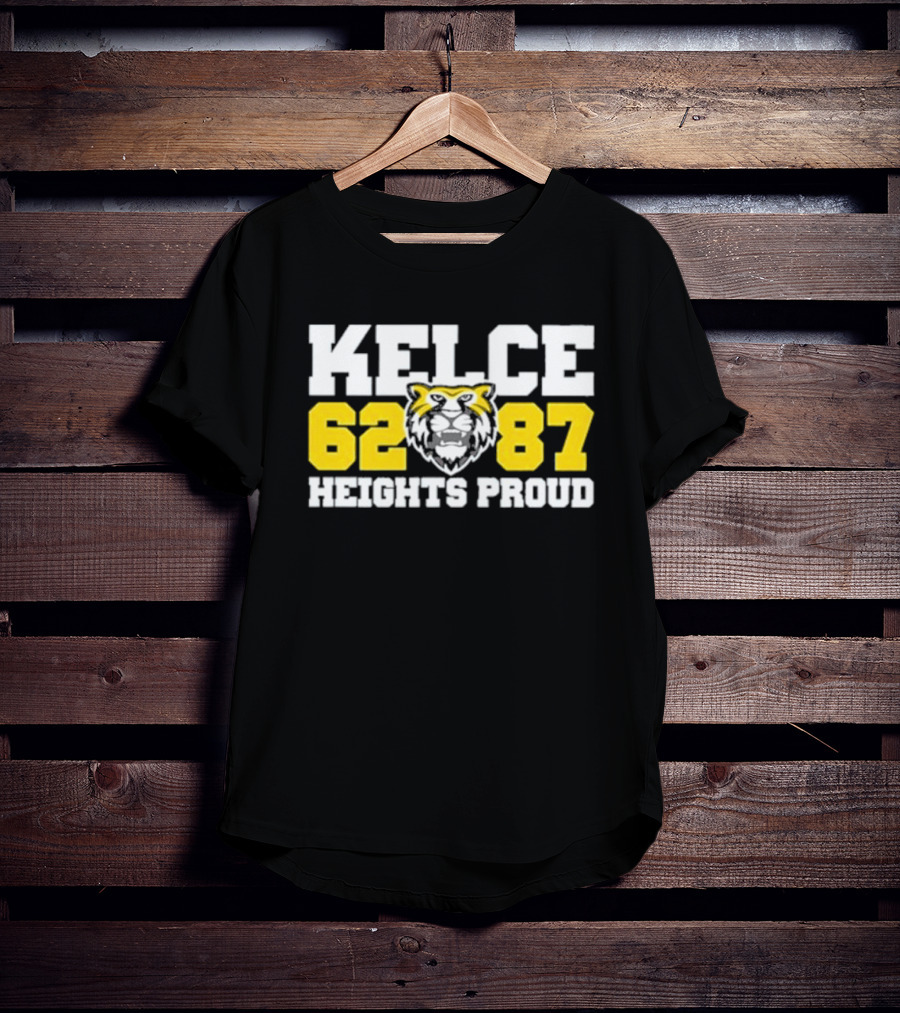Kelce 62 87 Heights Proud Tiger Face T-Shirt