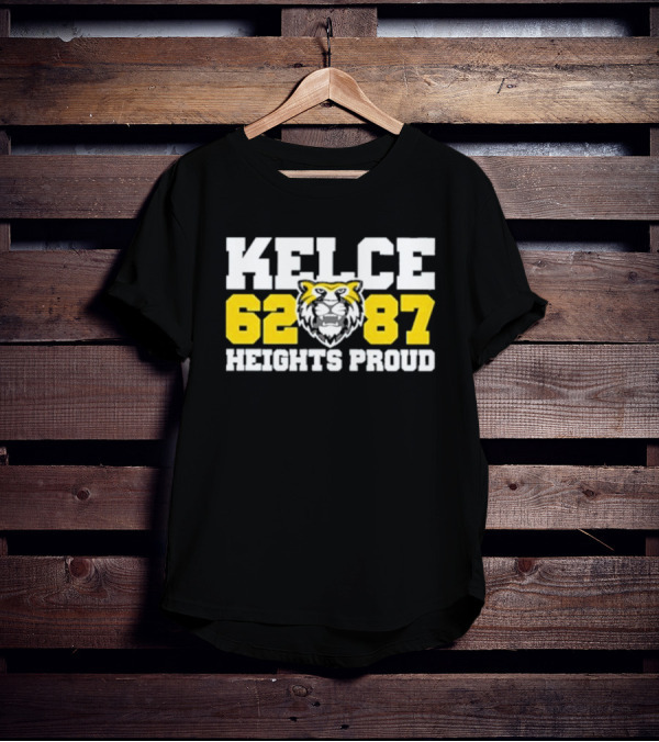 Kelce 62 87 Heights Proud Tiger Face T-Shirt