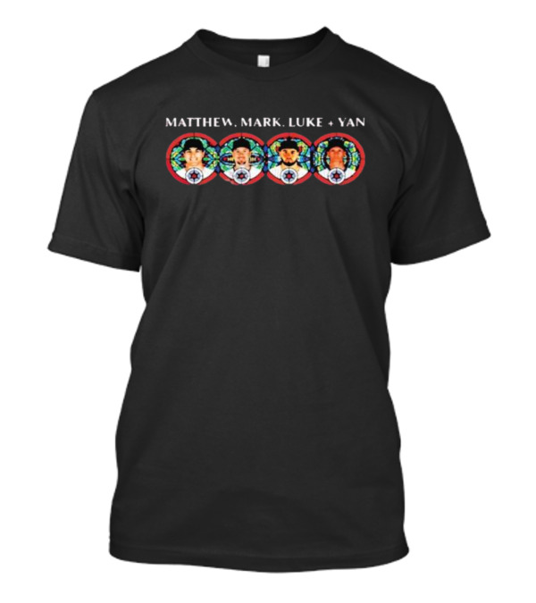 Opening Day Matthew Mark Luke And Yan Stained Glass Style Icons T-Shirt