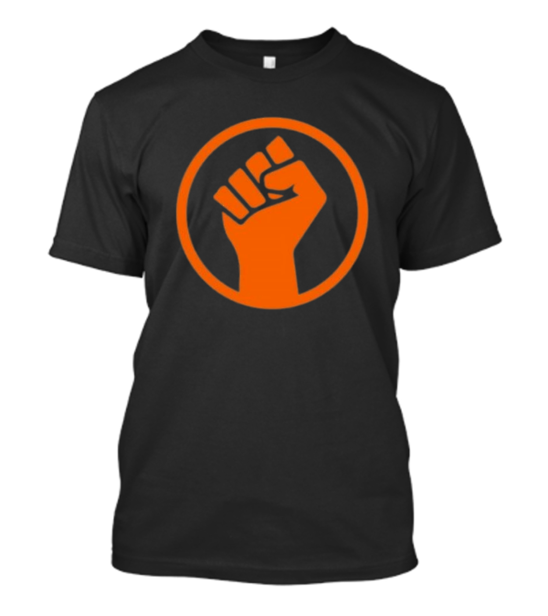Mad Liberals Orange Fist Symbol In Circle T-Shirt