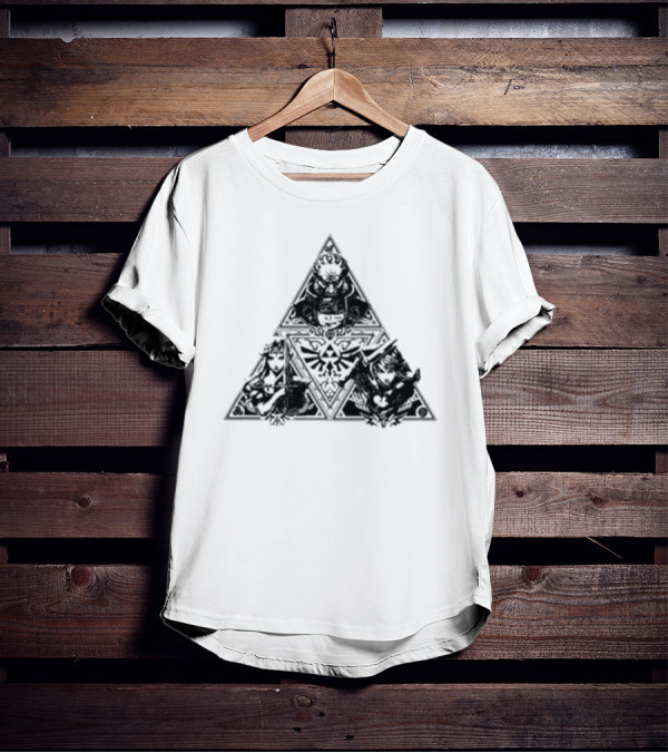 Tokyo Legend Of Zelda Triforce Icon With Characters T-Shirt