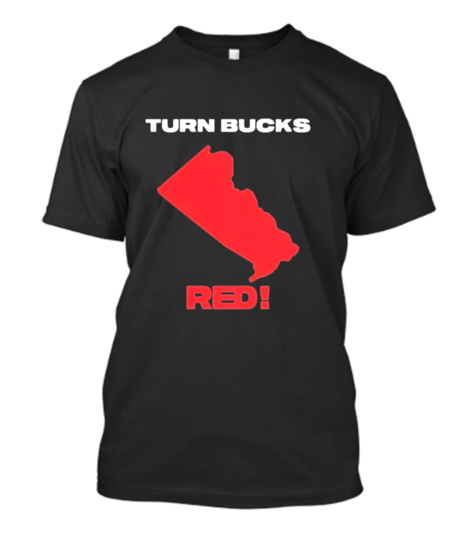 Turn Bucks County Red Map T-Shirt