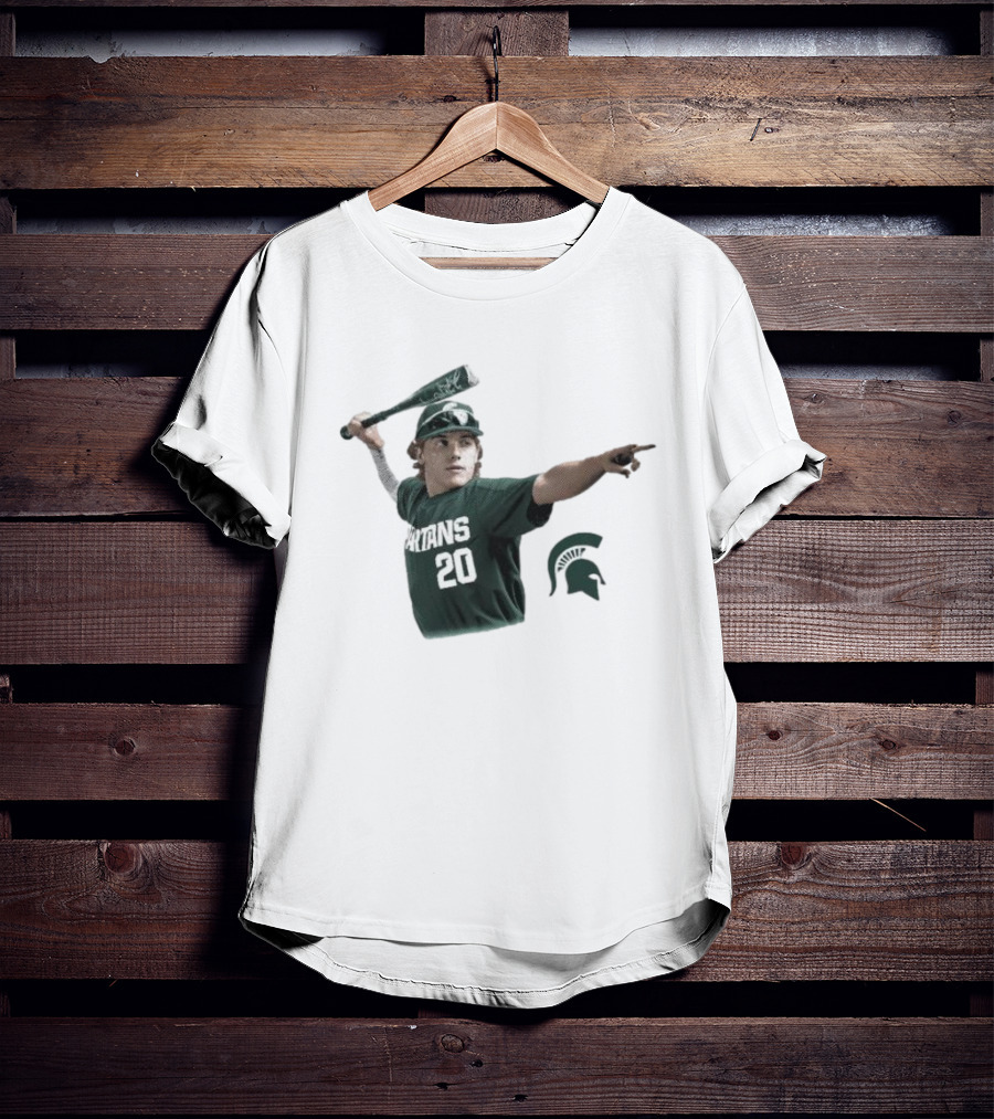 Jayden Terres Michigan State Spartans Baseball Bat Football T-Shirt