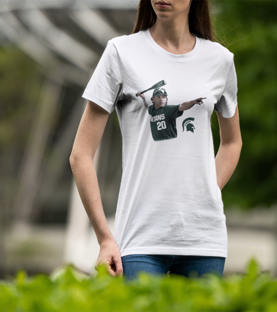 Jayden Terres Michigan State Spartans Baseball Bat Football T-Shirt