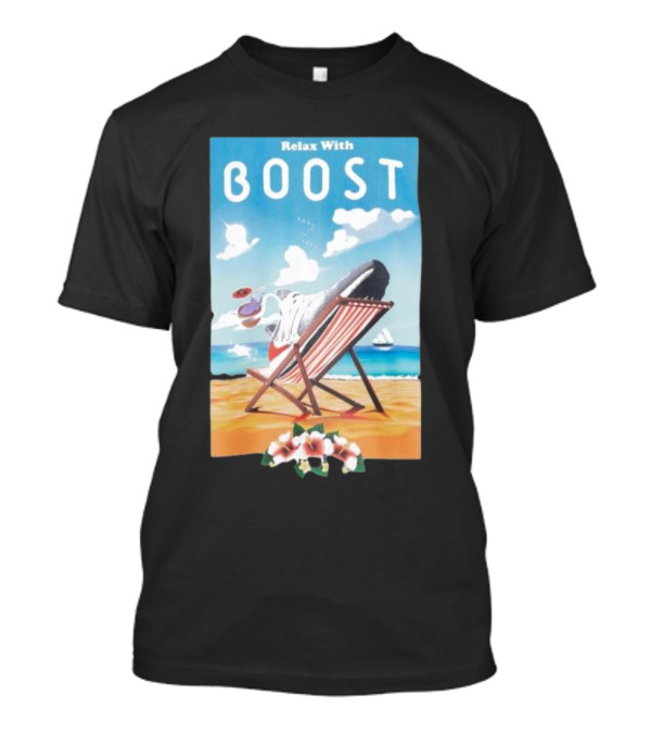 Relax With Boost Ultra Boost Beach Chair Scene T-Shirt