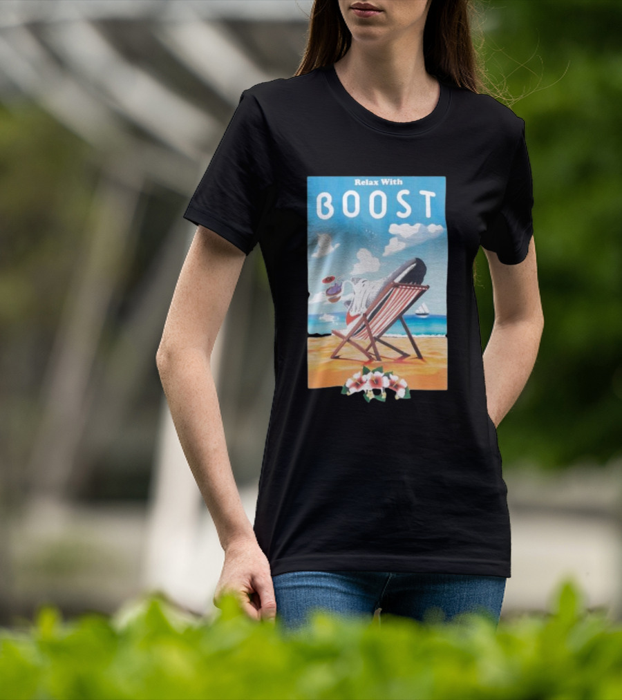 Relax With Boost Ultra Boost Beach Chair Scene T-Shirt