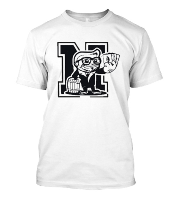 Yasin Dincer Chroma Nisqy Retro Cartoon Character Holding Cards T-Shirt