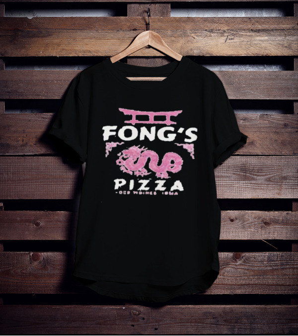 Fong's Pizza Des Moines Iowa Purple Dragon Shrine T-Shirt