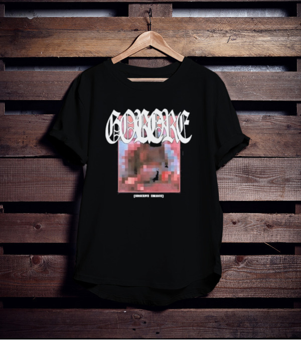 Gorore Obscene Image Pixelated T-Shirt
