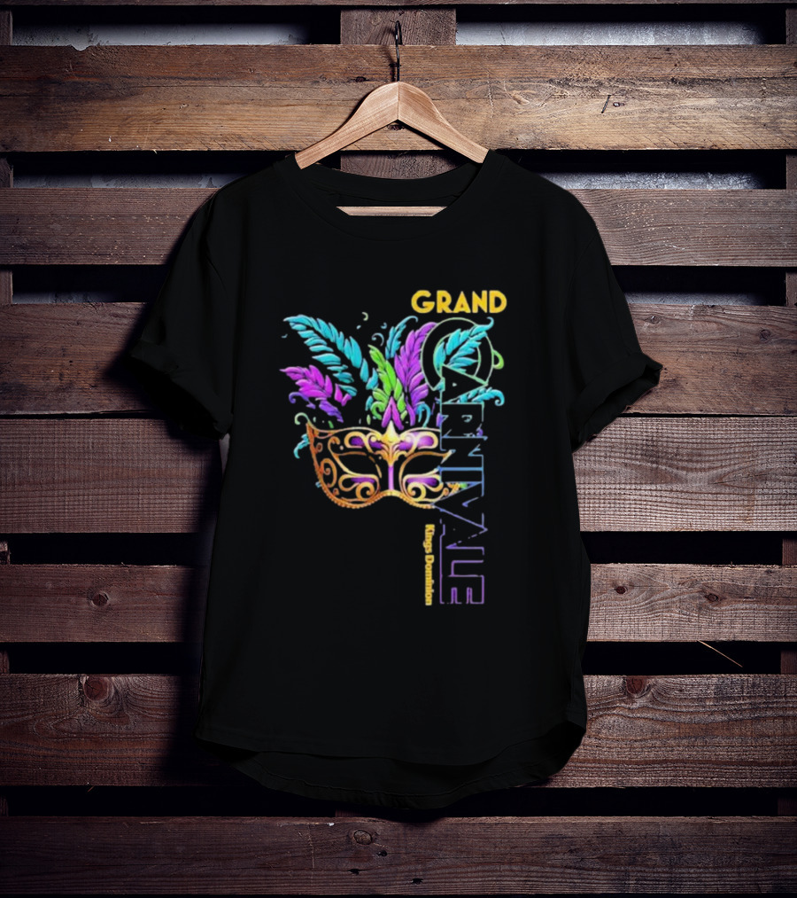 Grand Carnivale Kings Dominion Mask Feather T-Shirt