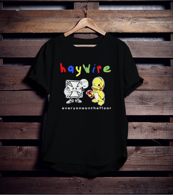 Haywire Everyoneonthefloor Colorful Cartoon Duo T-Shirt