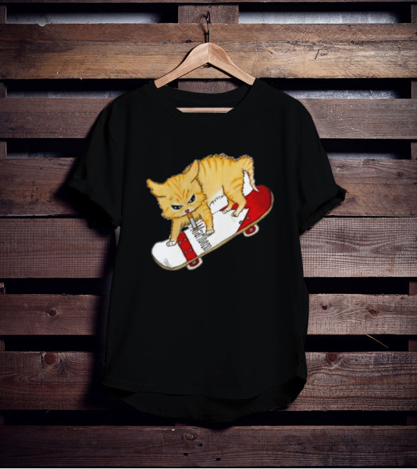 Lonely Kids Club Cig Cats Skateboarding Clarence Returns T-Shirt
