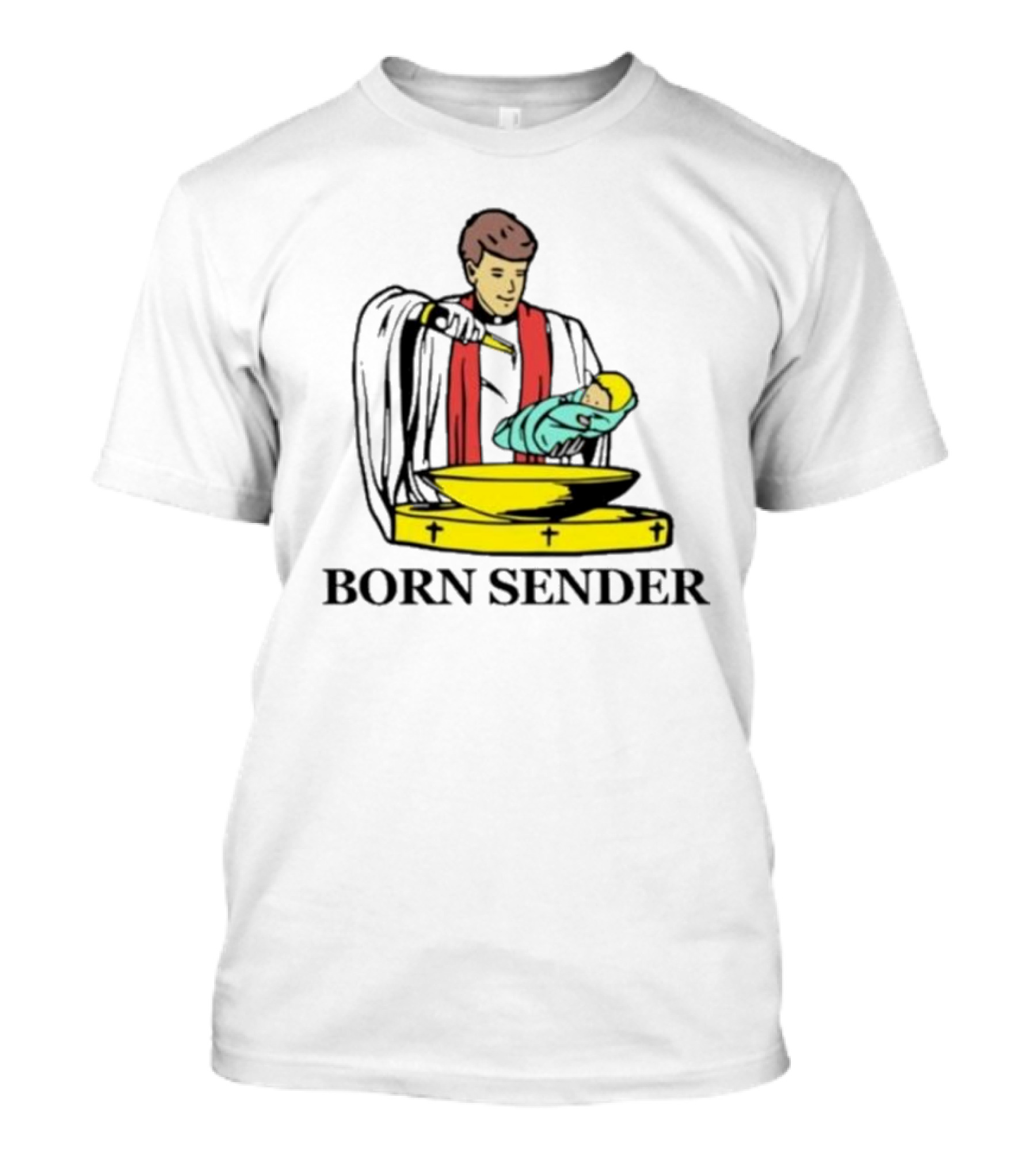 Nelk Boys Born Sender Baptism Priest And Baby T-Shirt
