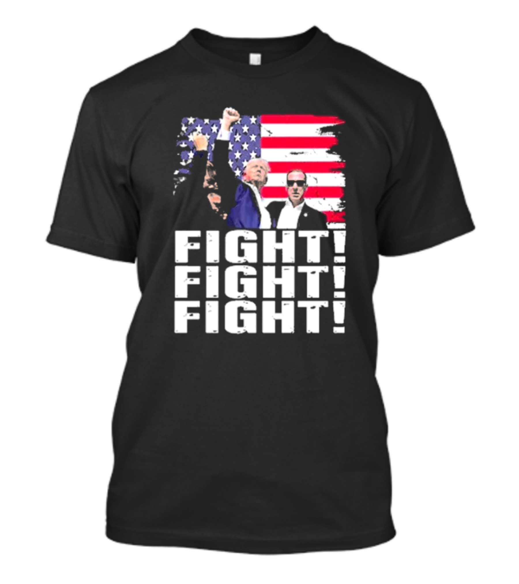 Fight Fight Fight Donald America Flag T-Shirt
