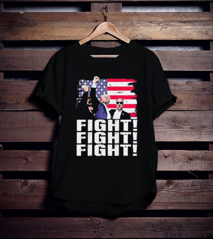 Fight Fight Fight Donald America Flag T-Shirt