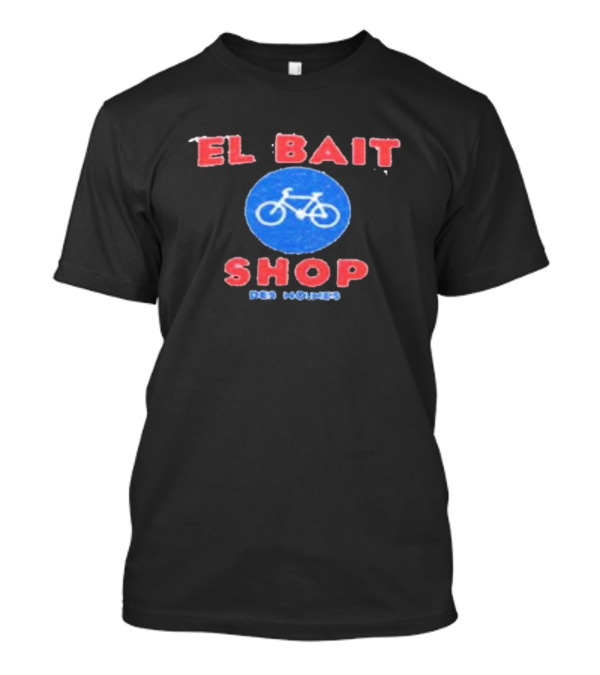 El Bait Bike Shop Des Moines With Blue Bicycle T-Shirt