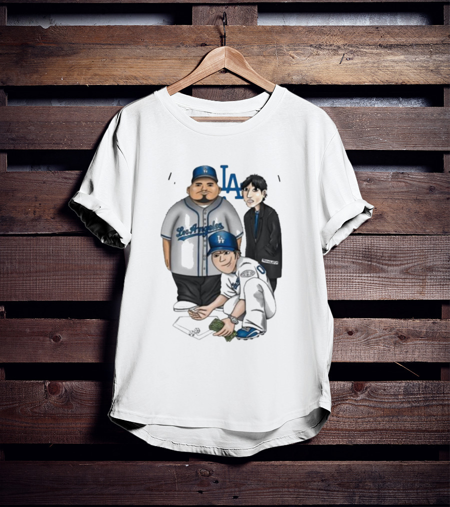 Elitelikethat Life's A Gamble Los Angeles Baseball Characters T-Shirt