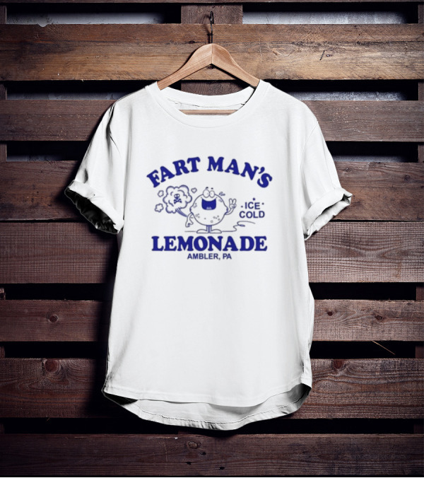 Fart Man's Ice Cold Lemonade Ambler PA Funny Character T-Shirt
