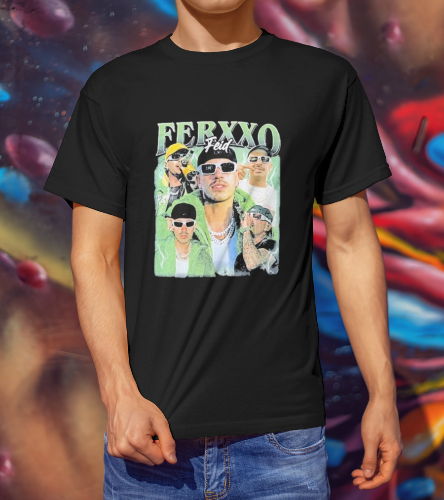 FERXXO Feid Green Style Collage T-Shirt