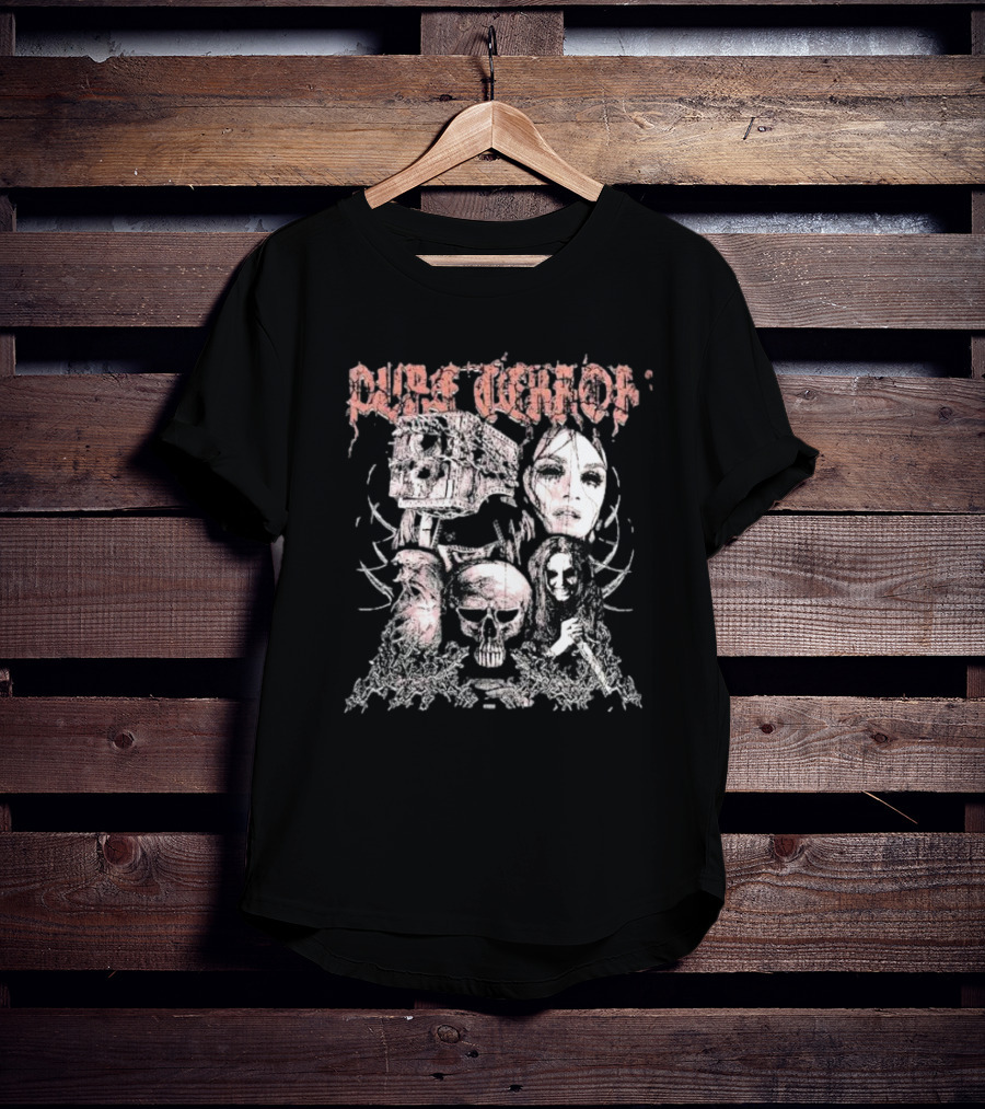 GRDT Pure Terror Horror Skull And Faces T-Shirt