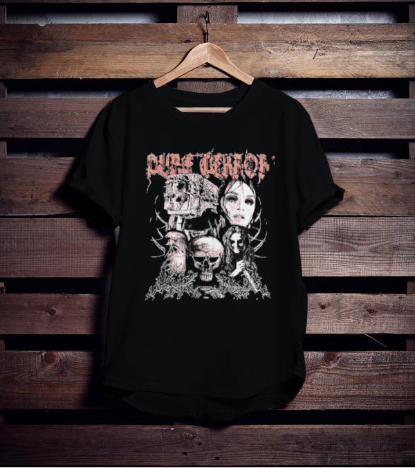 GRDT Pure Terror Horror Skull And Faces T-Shirt