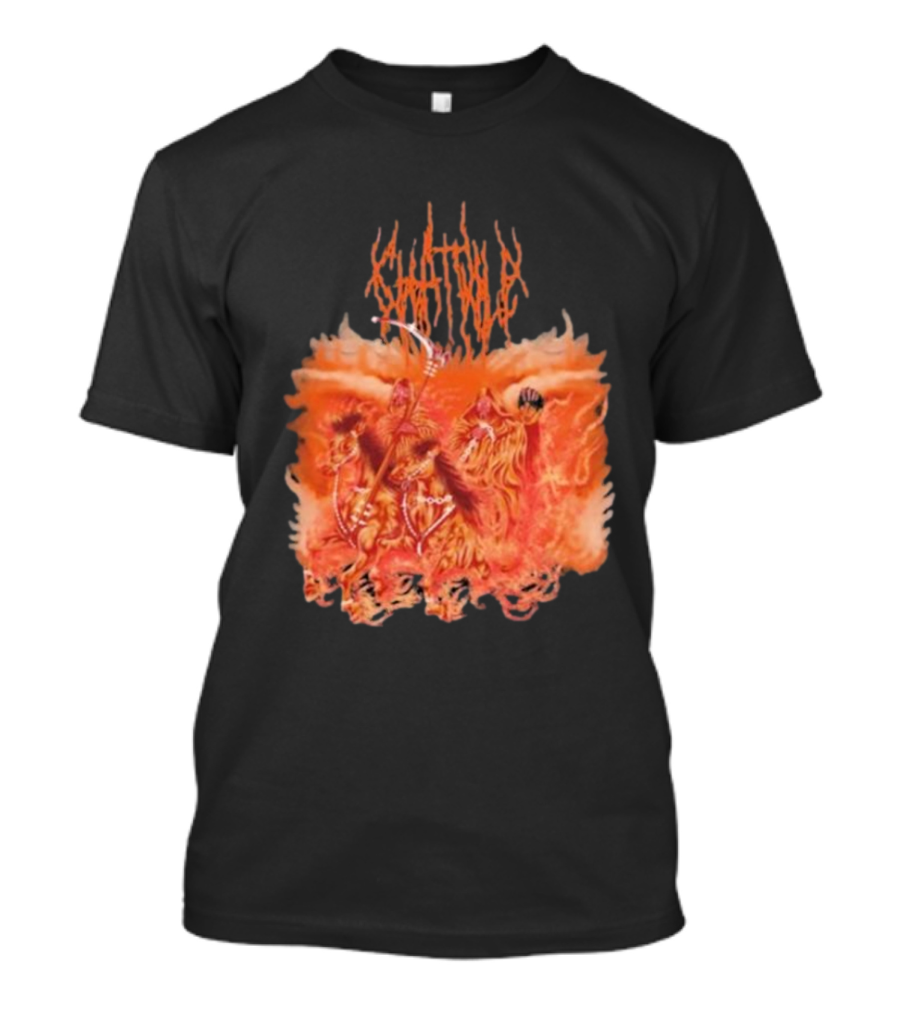 Chat Pile Fiery Orange Gothic Inferno T-Shirt