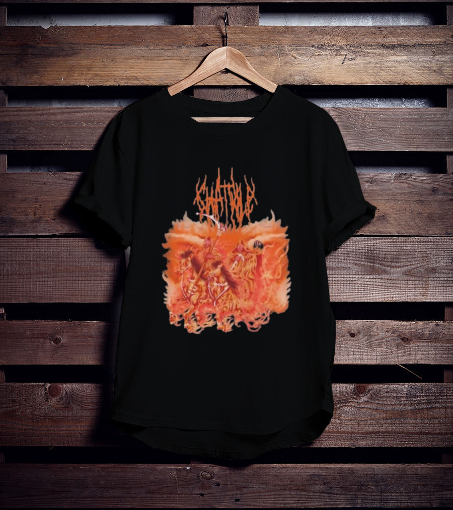 Chat Pile Fiery Orange Gothic Inferno T-Shirt