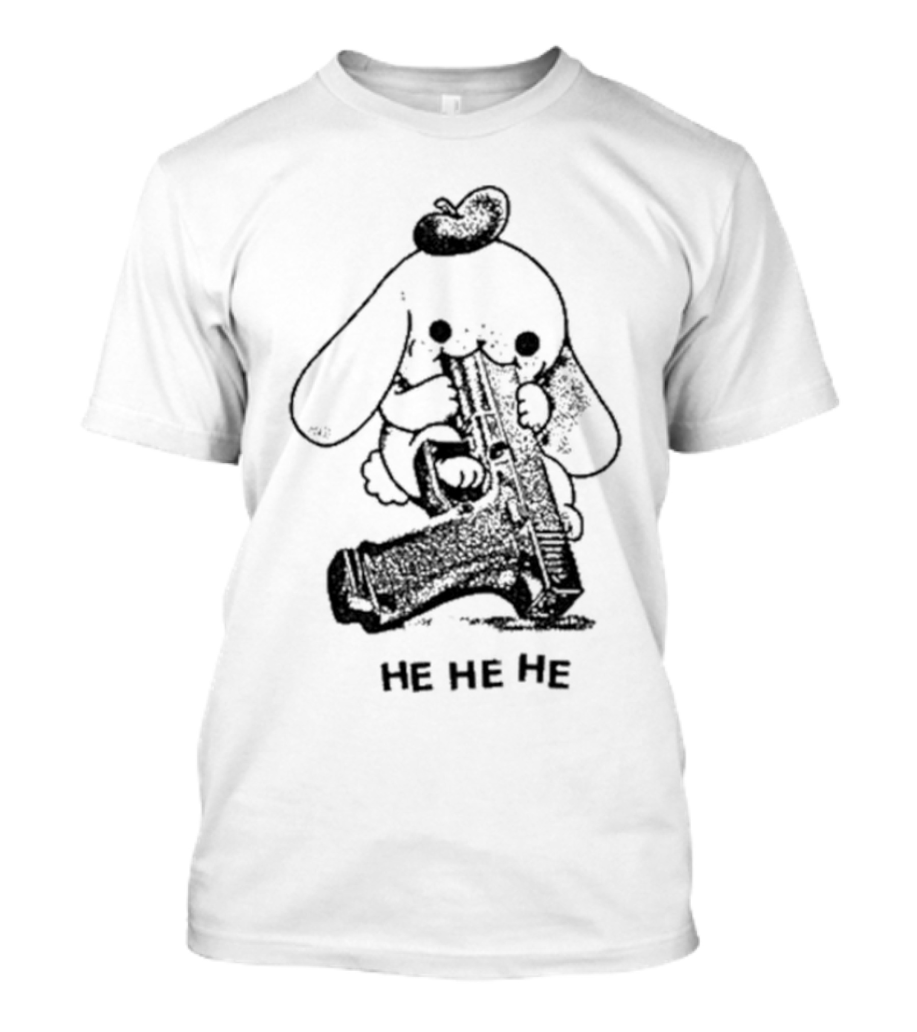 Cinnamoroll Sanrio He He He With Gun Bowler Hat T-Shirt