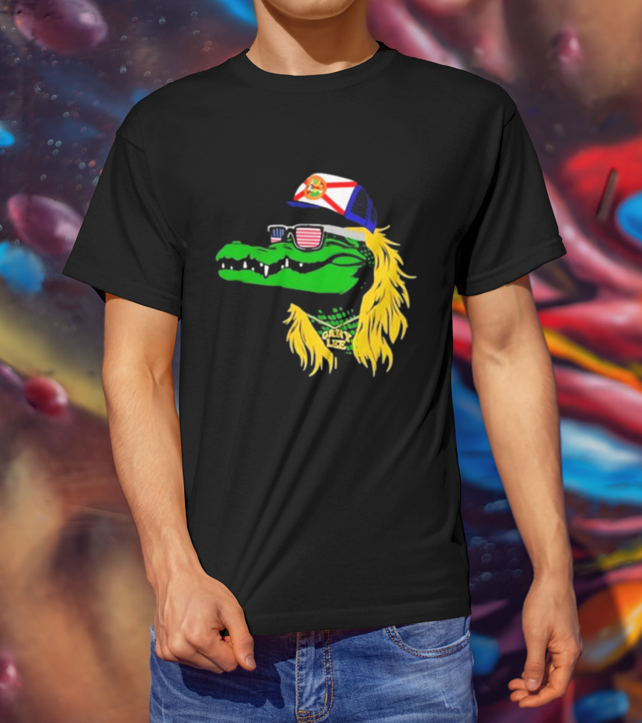 Conservativeant Wearing Gary Lee Gator With Trucker Hat And Sunglasses T-Shirt