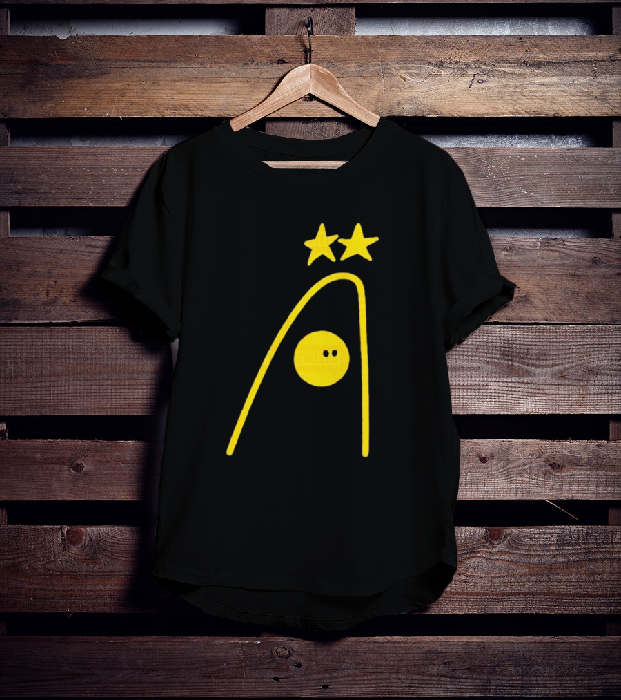 Dandies Badge Fitbatweets Yellow Stars Icon With Curve And Circle T-Shirt