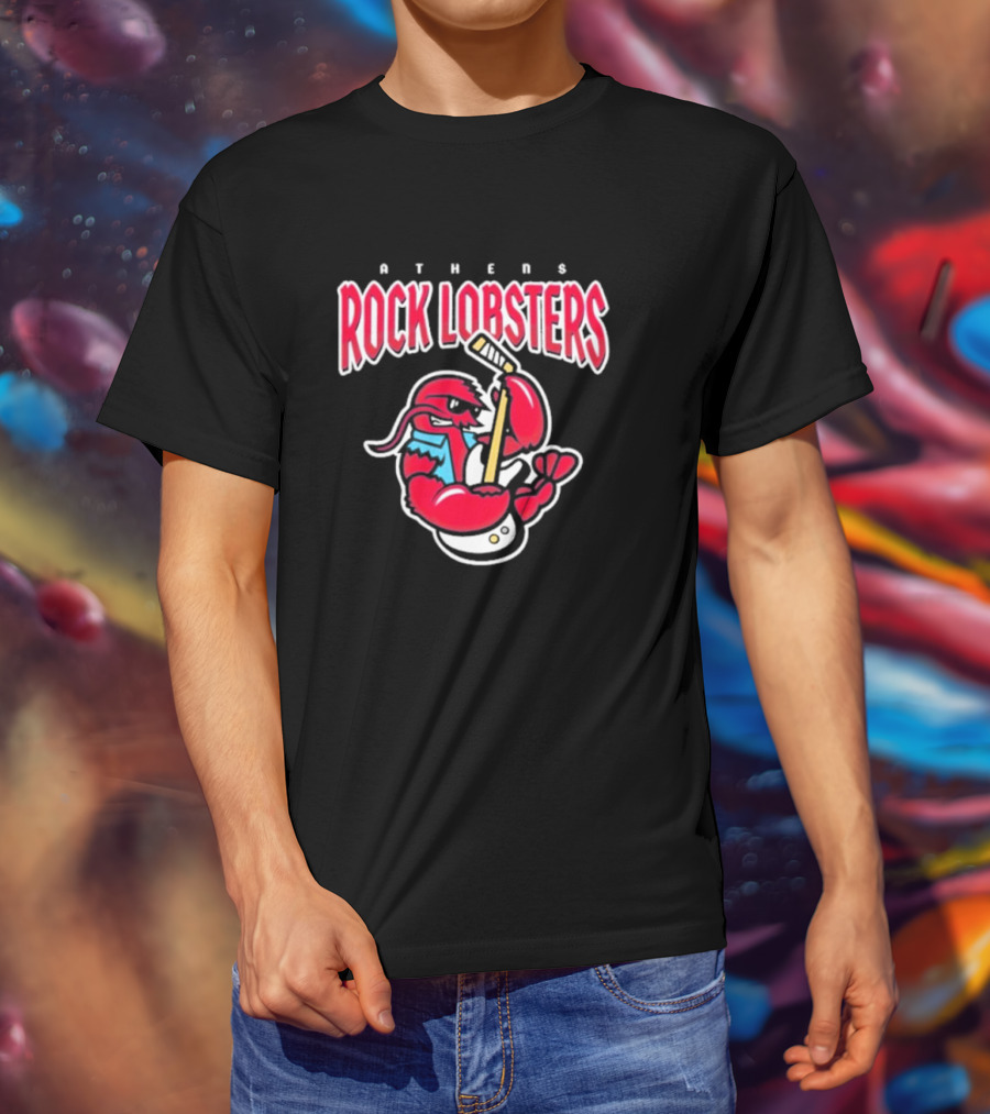 Athens Rock Lobsters Playing Guitar T-Shirt