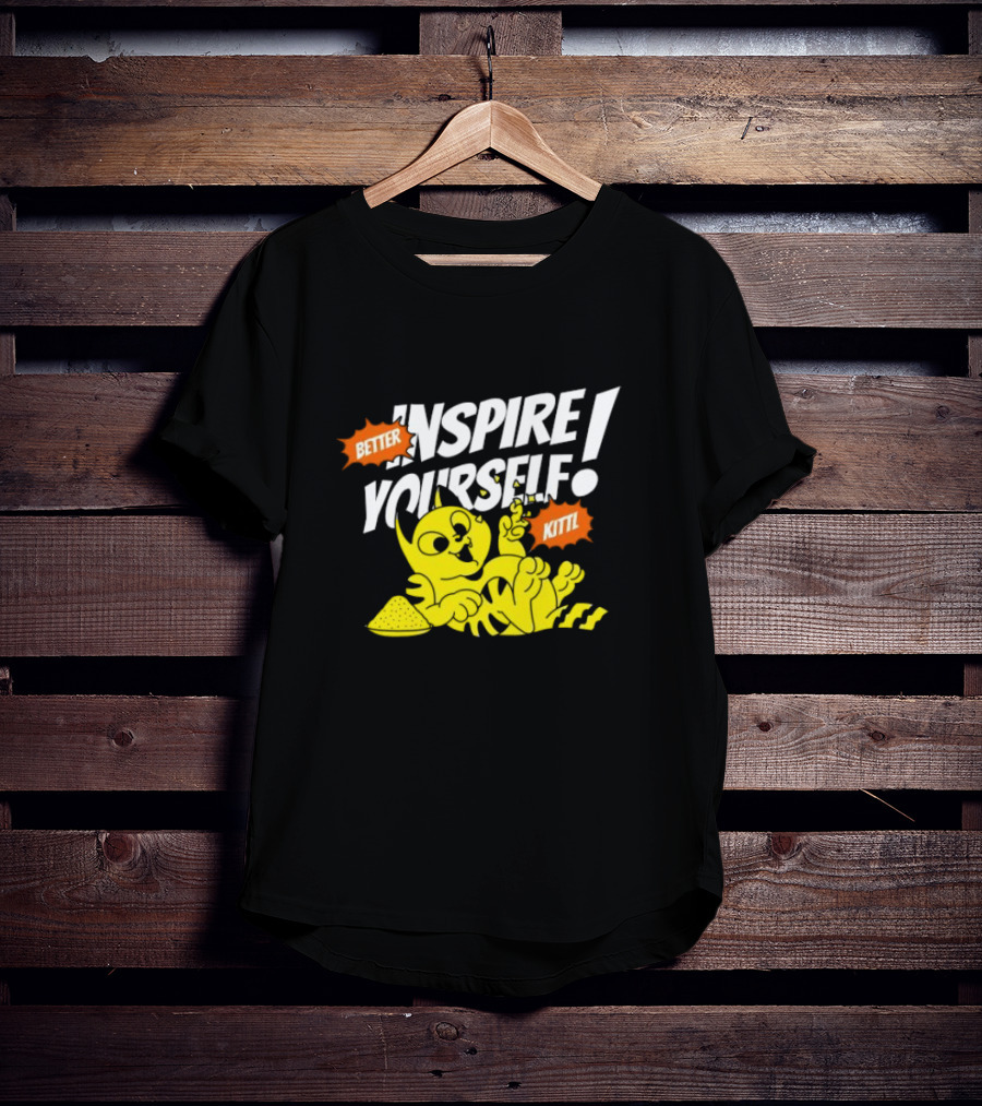 Better Inspire Yourself Kittl Cat Relaxing With Lemon Slice T-Shirt