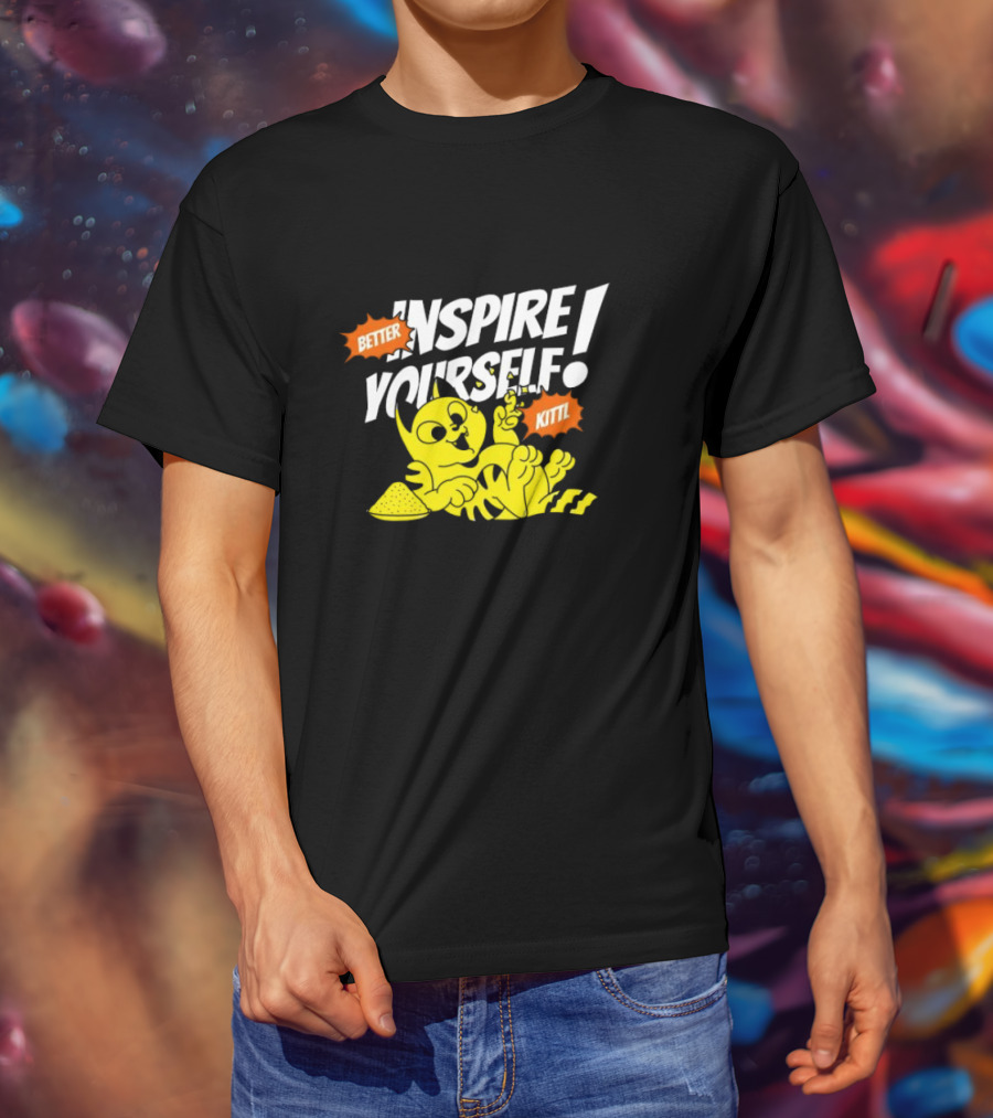 Better Inspire Yourself Kittl Cat Relaxing With Lemon Slice T-Shirt