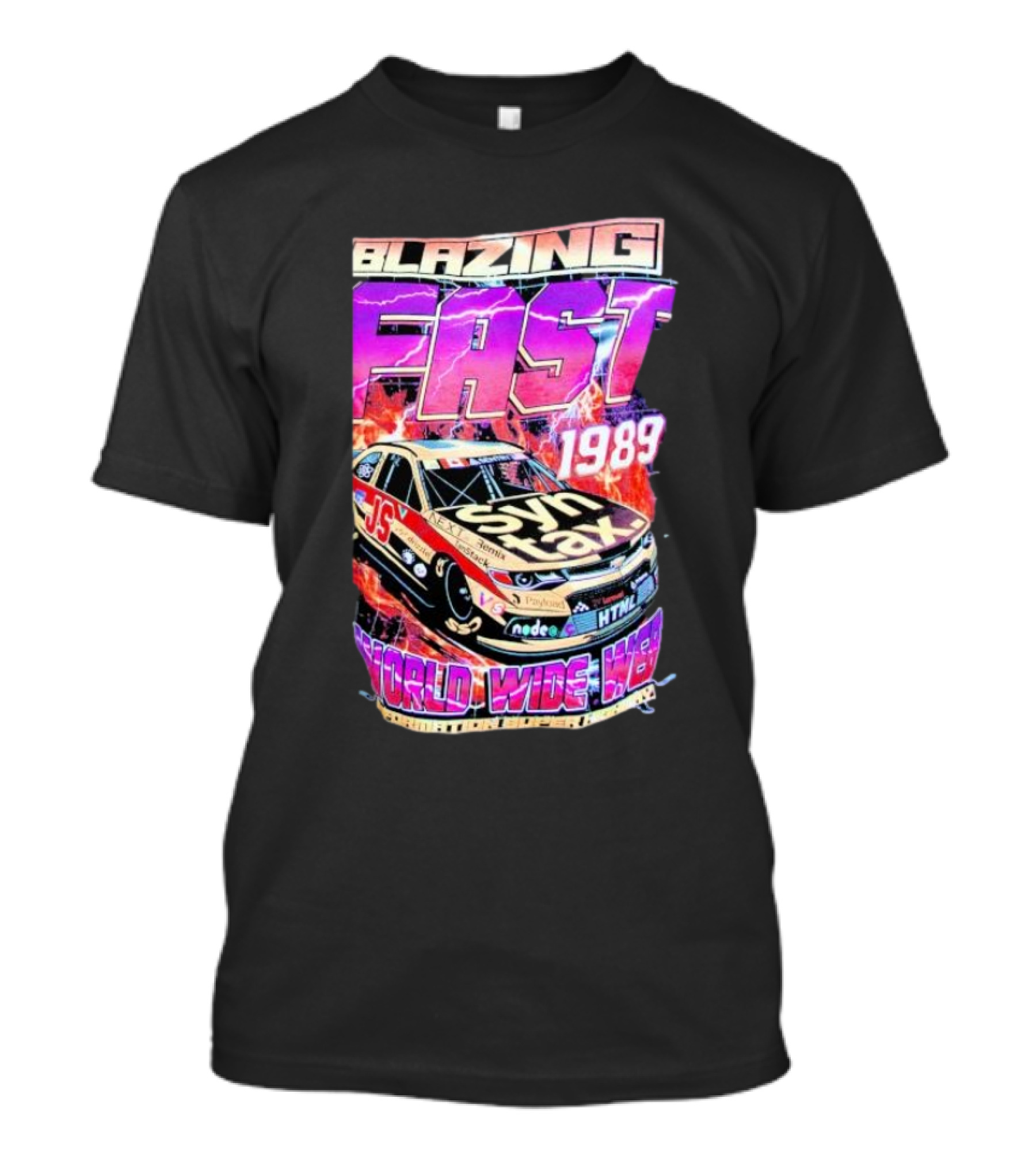 Blazing Fast 1989 Syntax Racing World Wide Web HTML Car T-Shirt