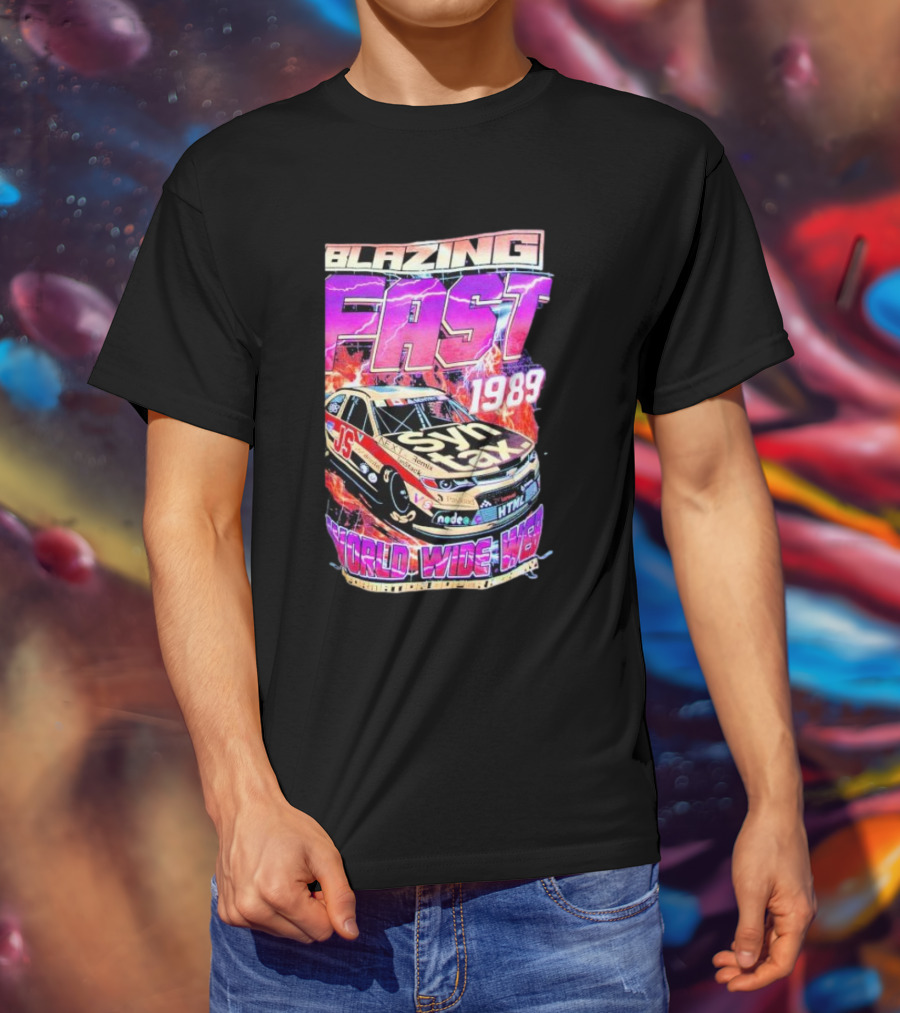 Blazing Fast 1989 Syntax Racing World Wide Web HTML Car T-Shirt