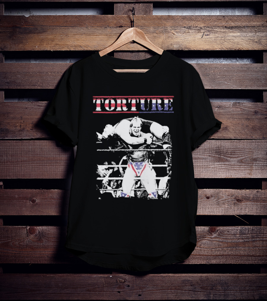 Torture Wrestling Sucks Collab Patriotic Wrestler Carrying Opponent T-Shirt
