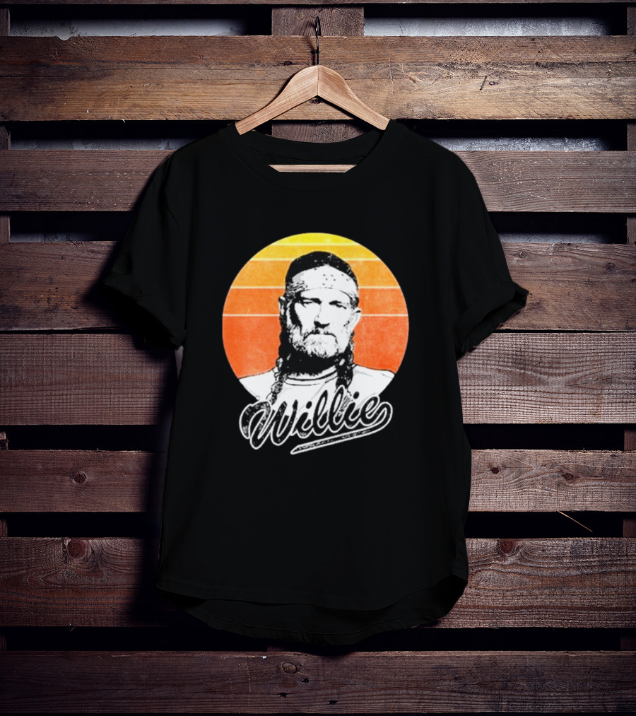 Willie Nelson Vintage Sunset Circle T-Shirt