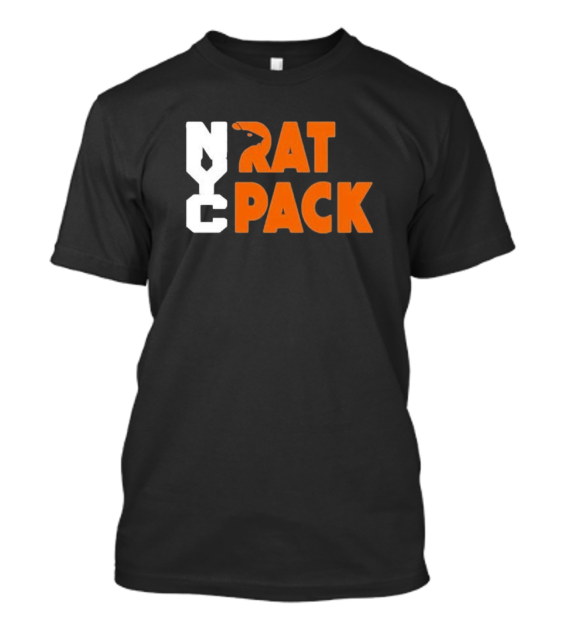 NYC Rat Pack Baseball Rat Typography T-Shirt