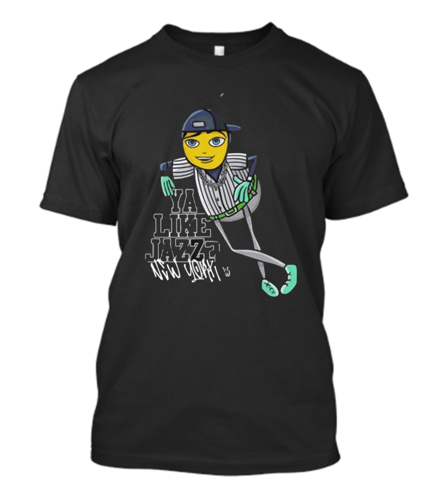 Ya Like Jazz New York Baseball Style Character T-Shirt