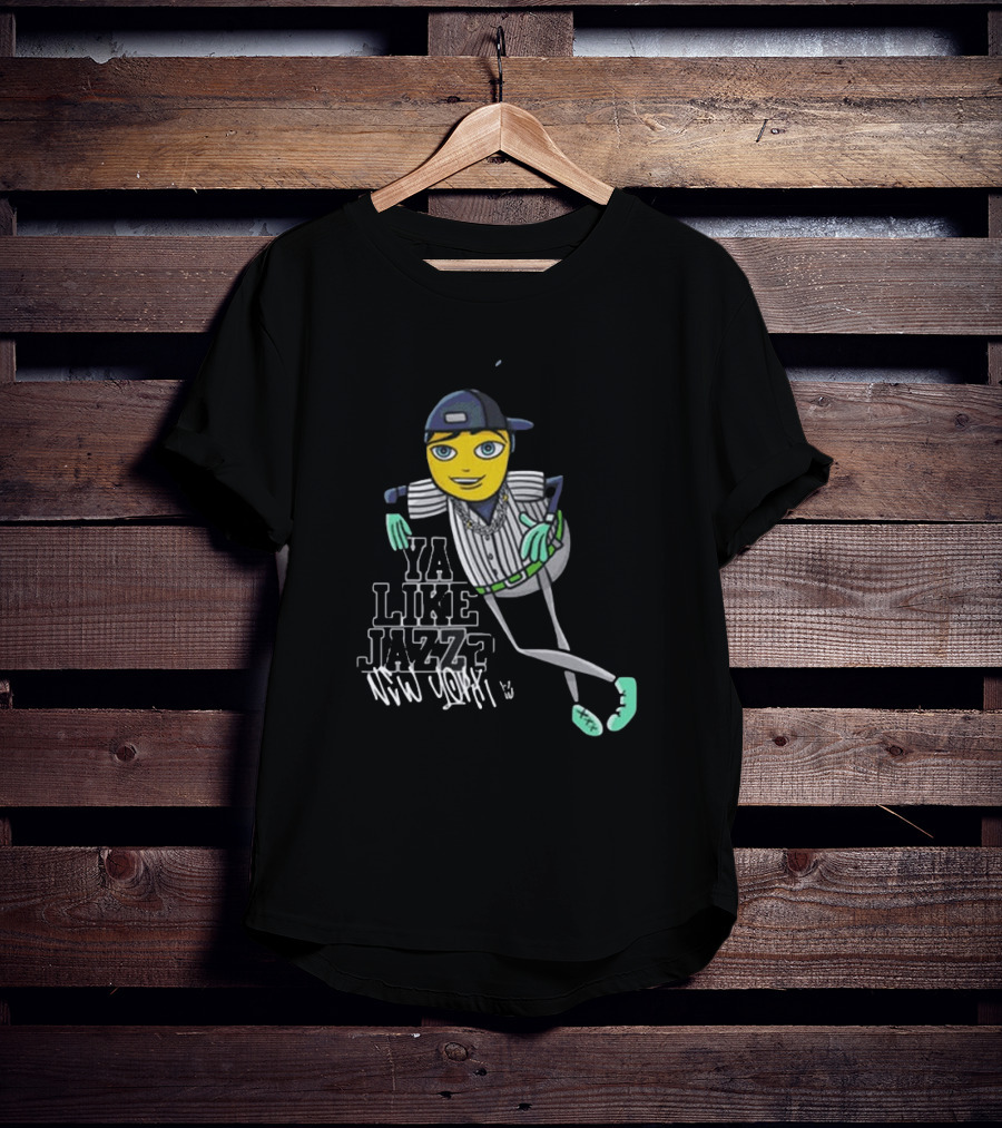 Ya Like Jazz New York Baseball Style Character T-Shirt
