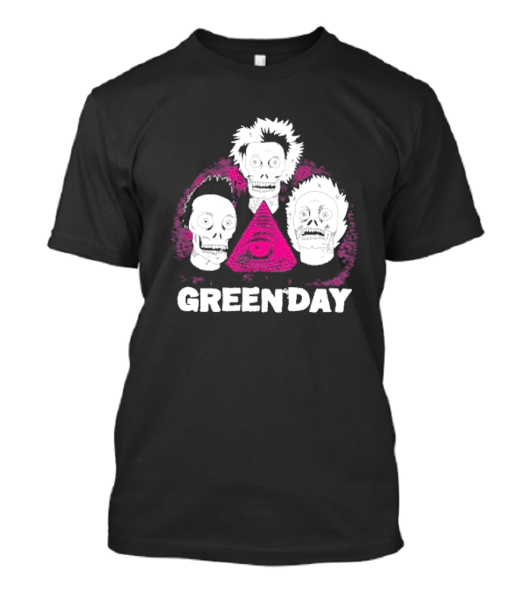 Green Day Zombie Pyramid Emo Skull T-Shirt